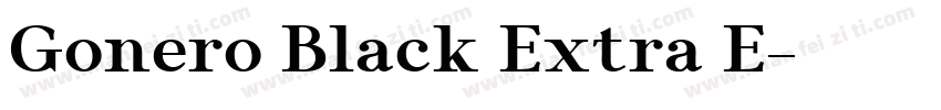 Gonero Black Extra E字体转换
